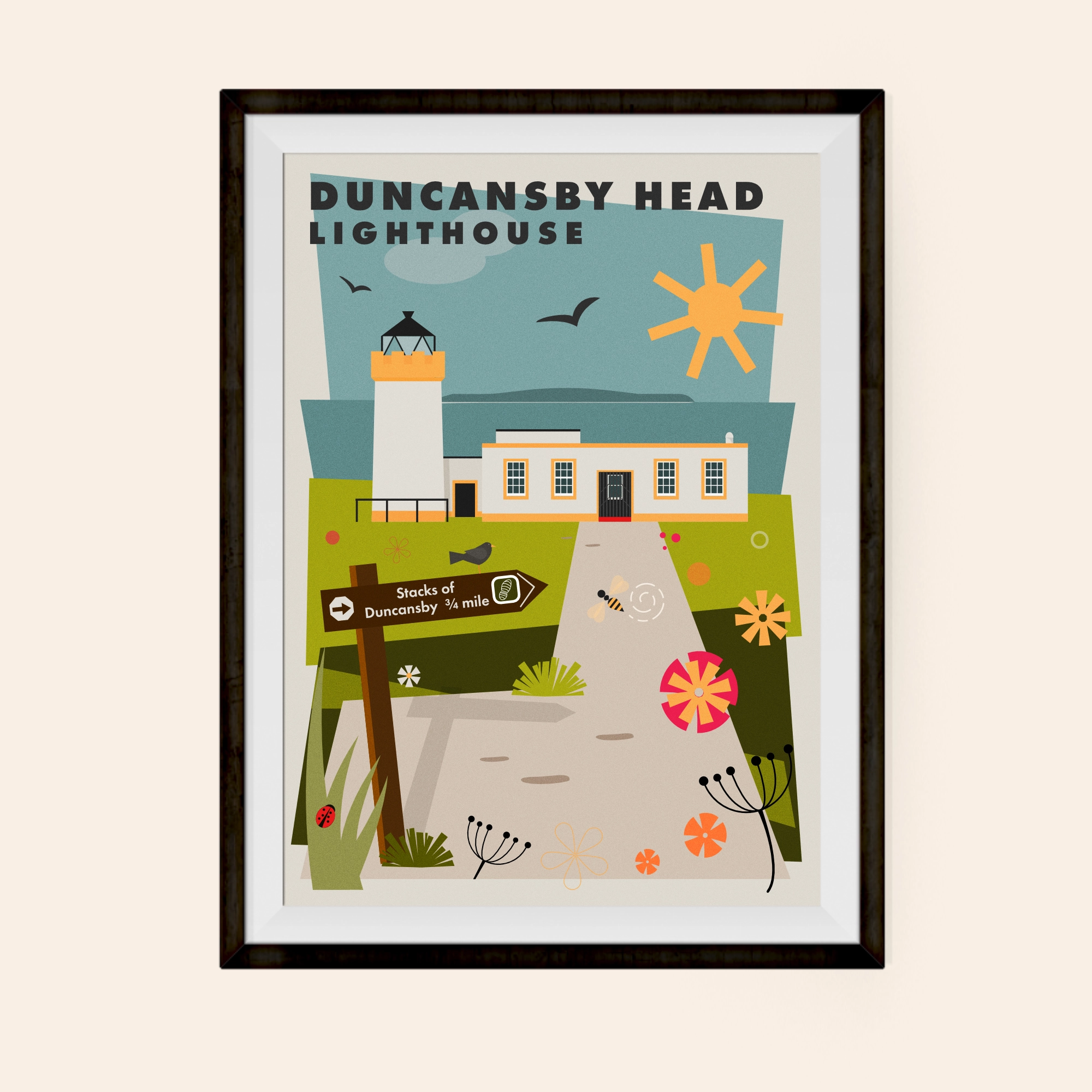 Duncansby Head lighthouse Print