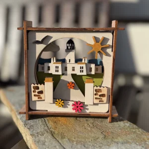 Noss Lighthouse Layered Artwork